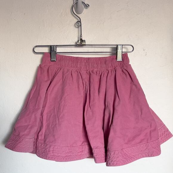 Mini Boden Corduroy Circle Skirt Pink Floral Flowers Elastic Drawstring 6-7y - Picture 4 of 7